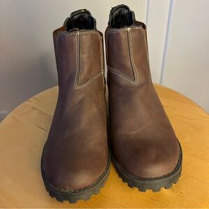 Brown Leather Ankle Boots Sz 4